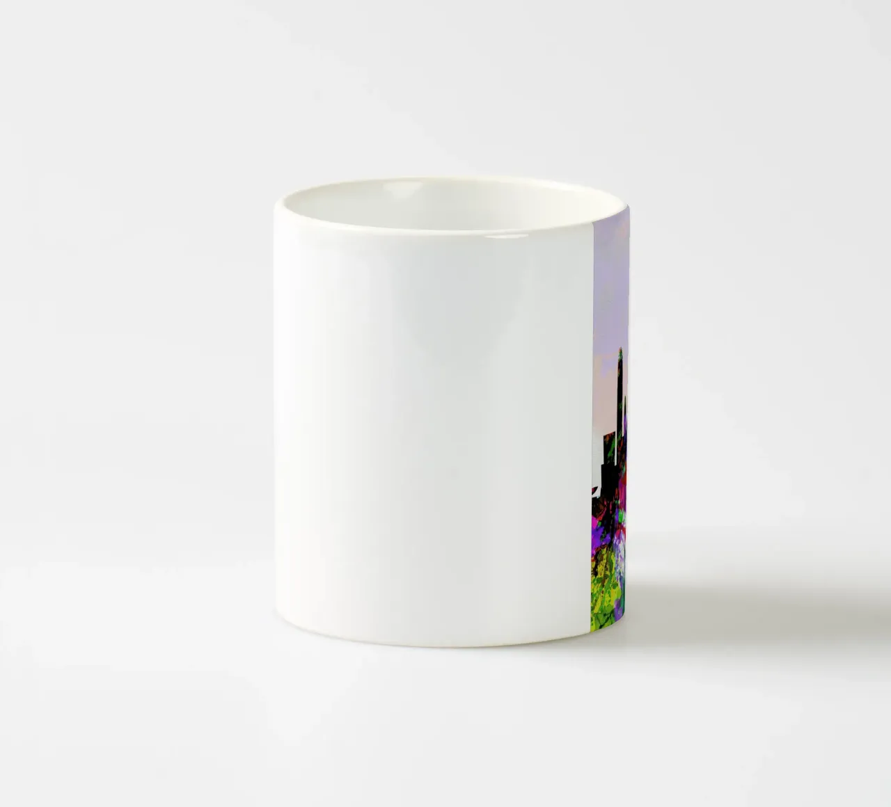 Hong Kong Watercolor Skyline tazza in ceramica da Naxart