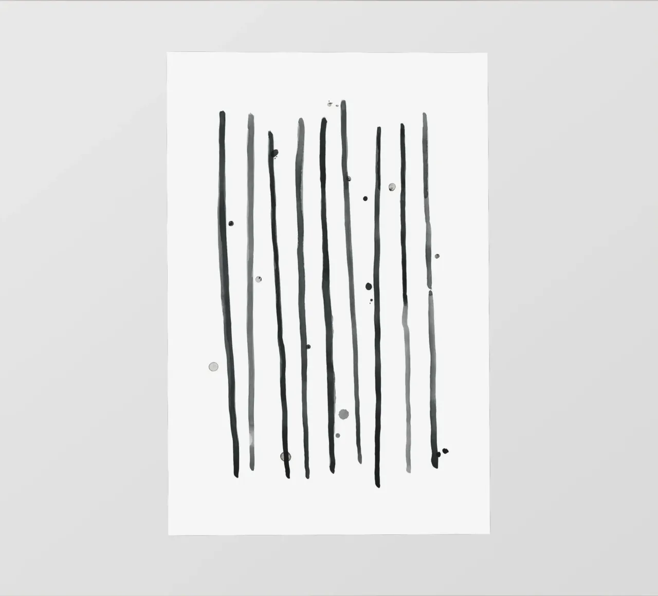 Astrazione acquerello 2 - Bianco e nero telo in pvc da NouveauPrints