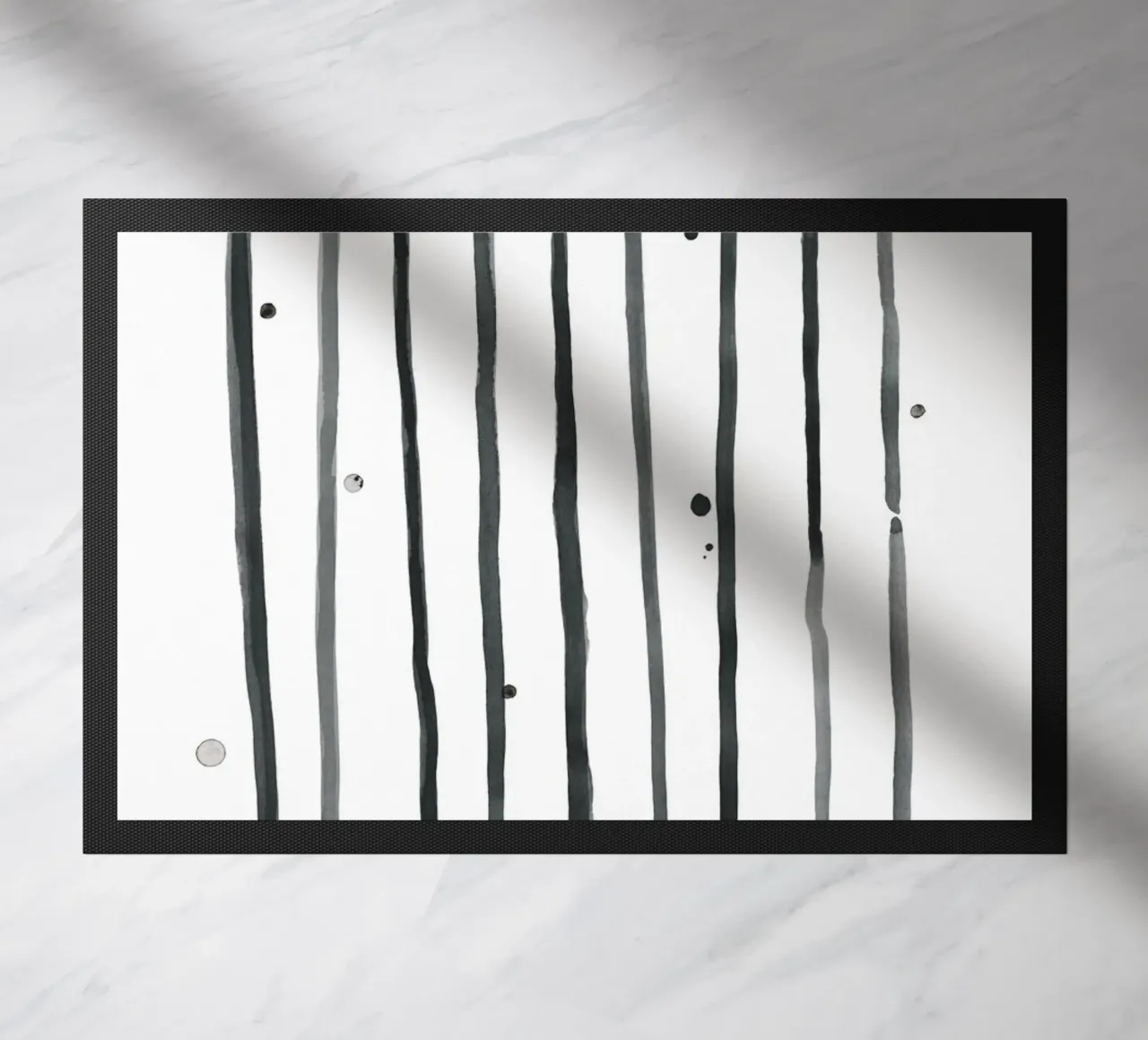 Astrazione acquerello 2 - Bianco e nero zerbino da NouveauPrints