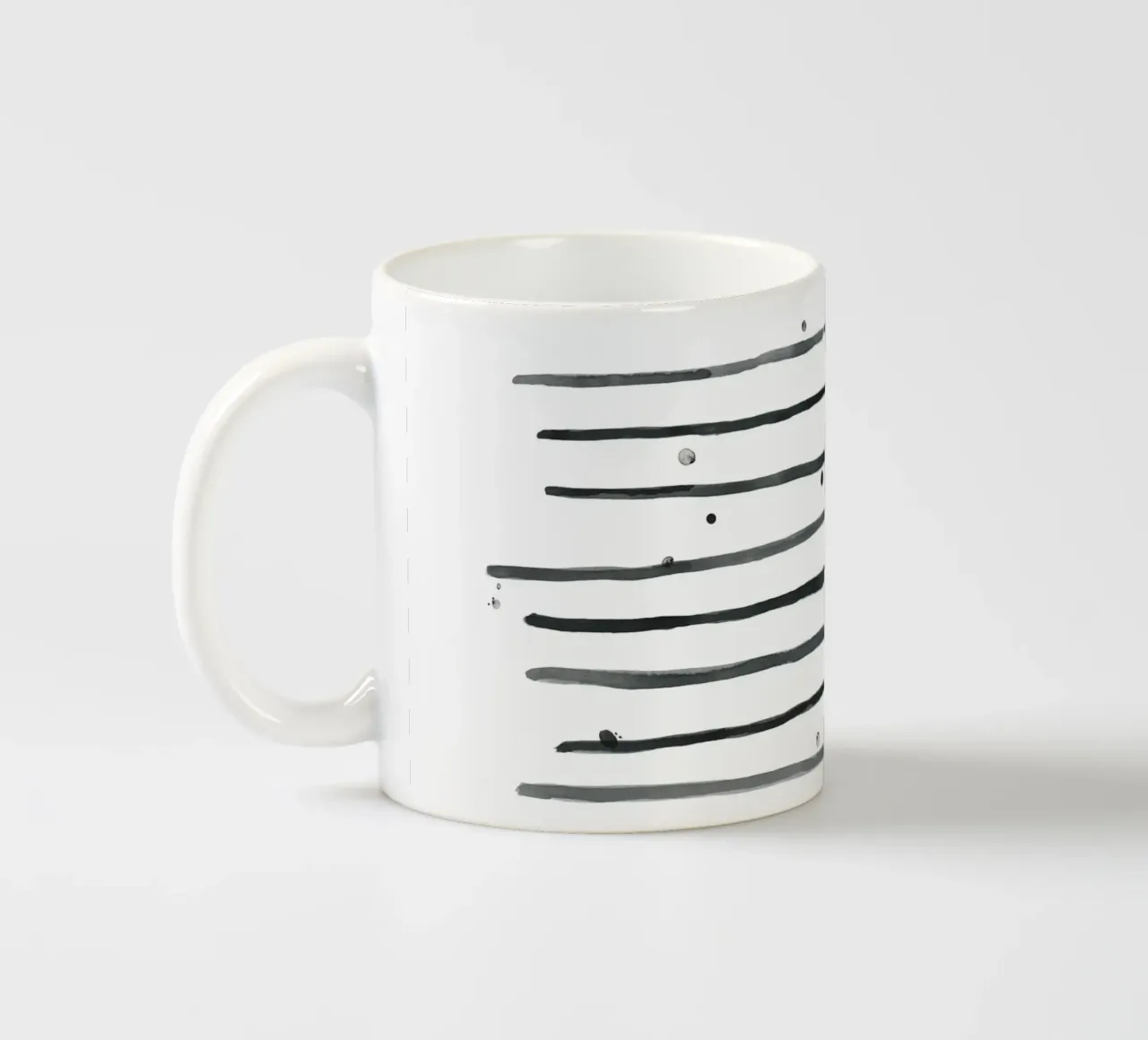 Astrazione acquerello 2 - Bianco e nero tazza in ceramica da NouveauPrints