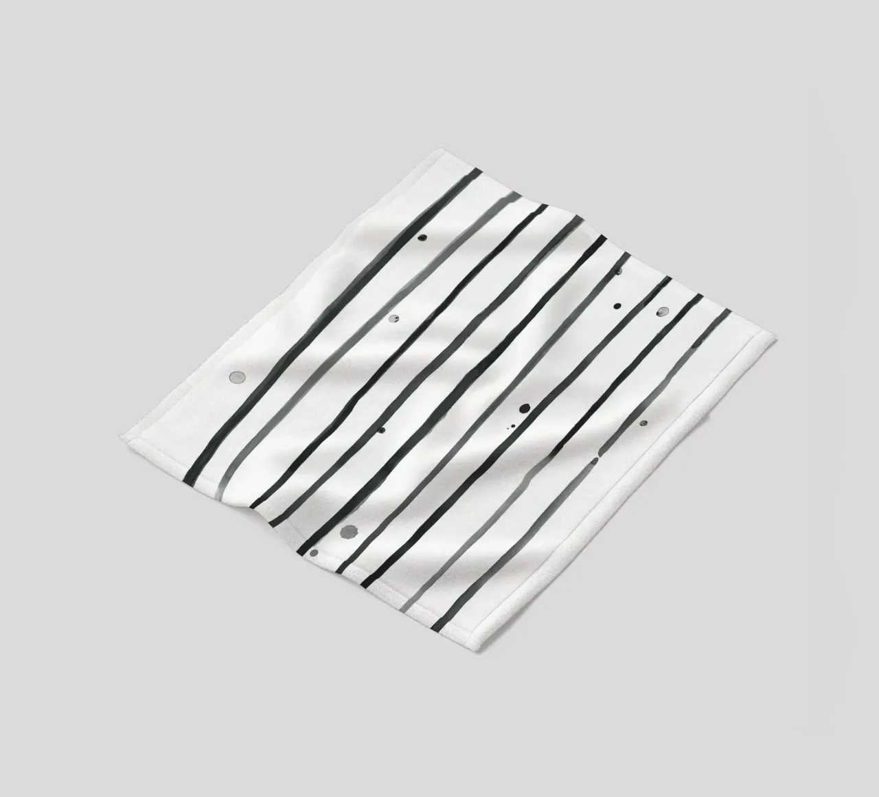 Astrazione acquerello 2 - Bianco e nero coperta in pile da NouveauPrints