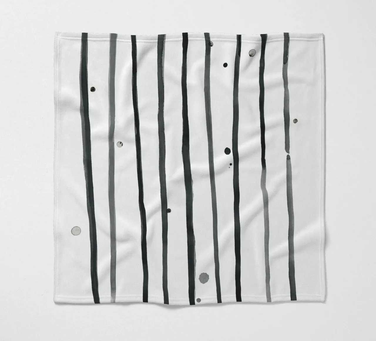Astrazione acquerello 2 - Bianco e nero coperta in pile da NouveauPrints