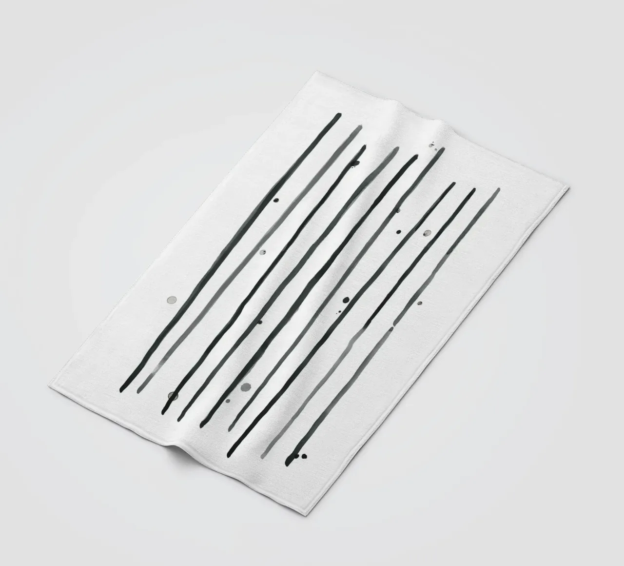 Astrazione acquerello 2 - Bianco e nero coperta in pile da NouveauPrints