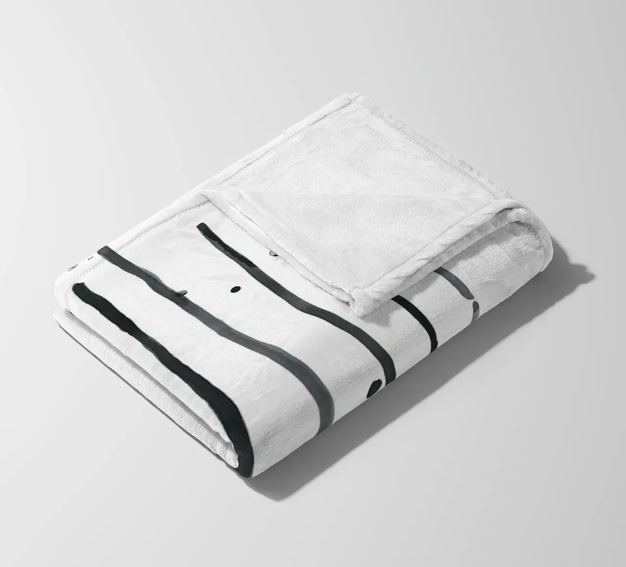 Astrazione acquerello 2 - Bianco e nero coperta in pile da NouveauPrints