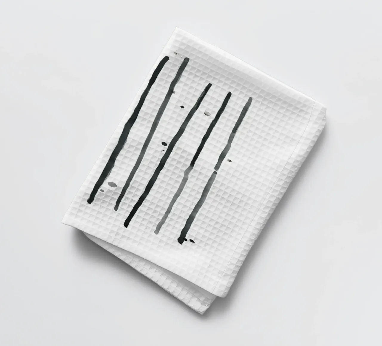 Astrazione acquerello 2 - Bianco e nero canovaccio da cucina da NouveauPrints