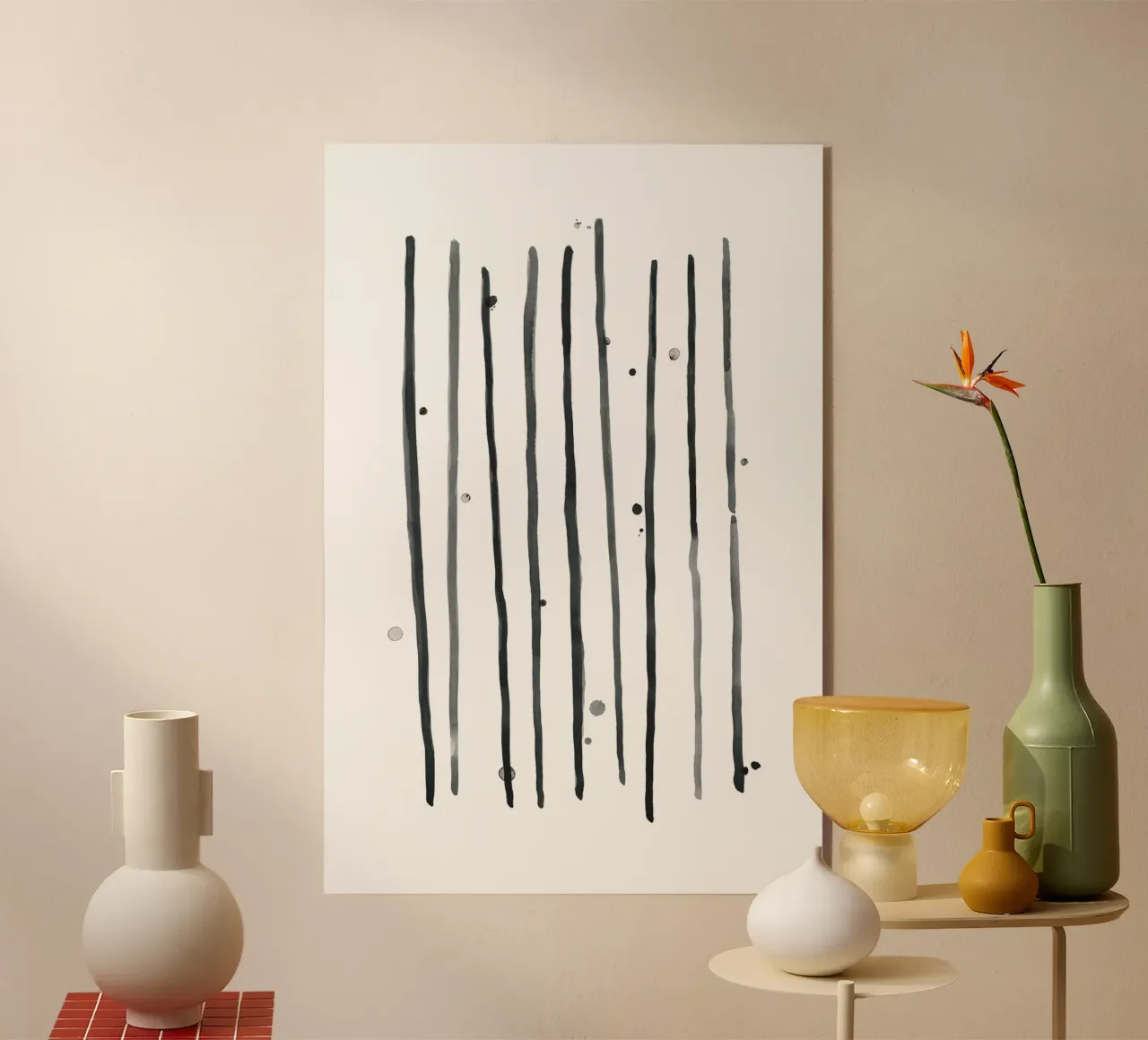 Astrazione acquerello 2 - Bianco e nero plexiglass da NouveauPrints