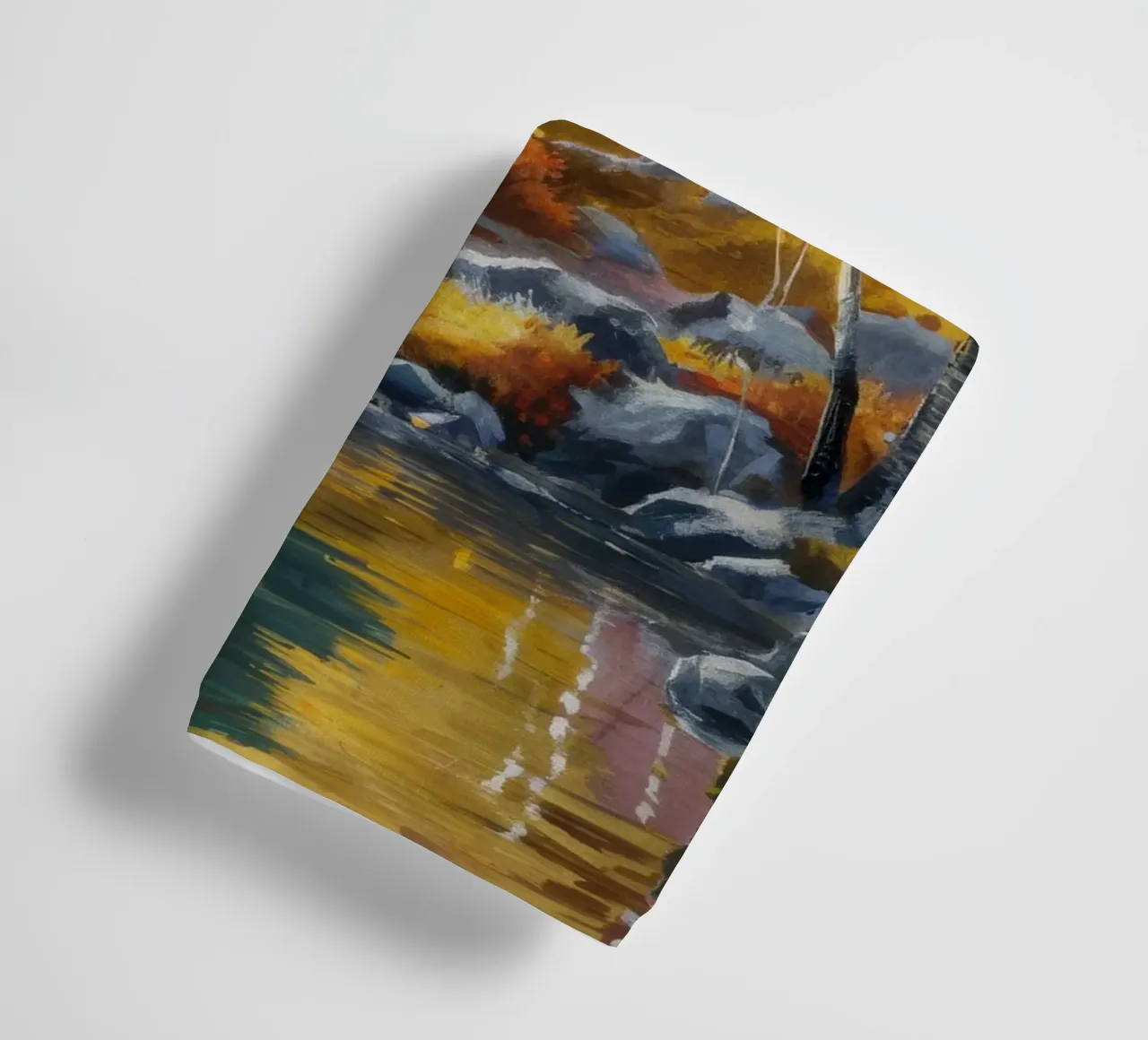 Golden Forest Stream towel by Celestial Harmony