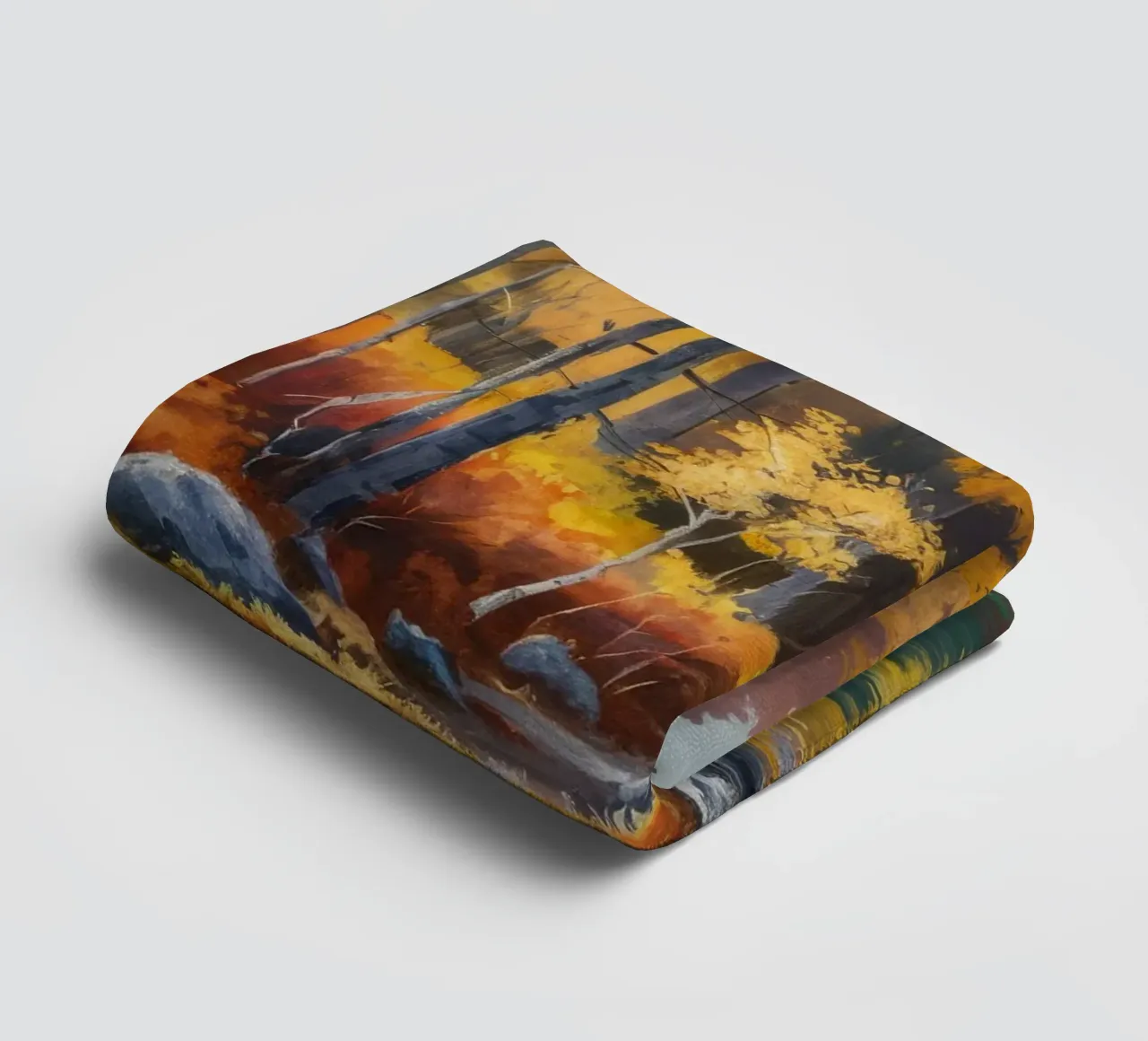 Golden Forest Stream towel by Celestial Harmony