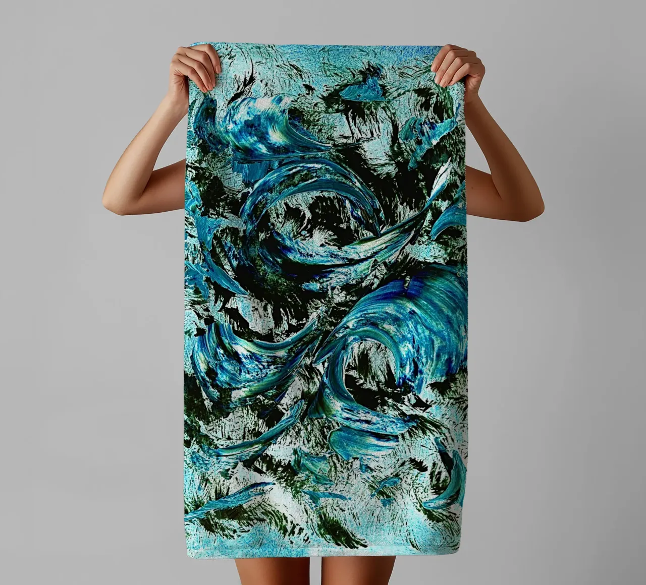 IDEAL GIFT 50 invers asciugamano da bagno da Thierry Vobmann Abstract painting