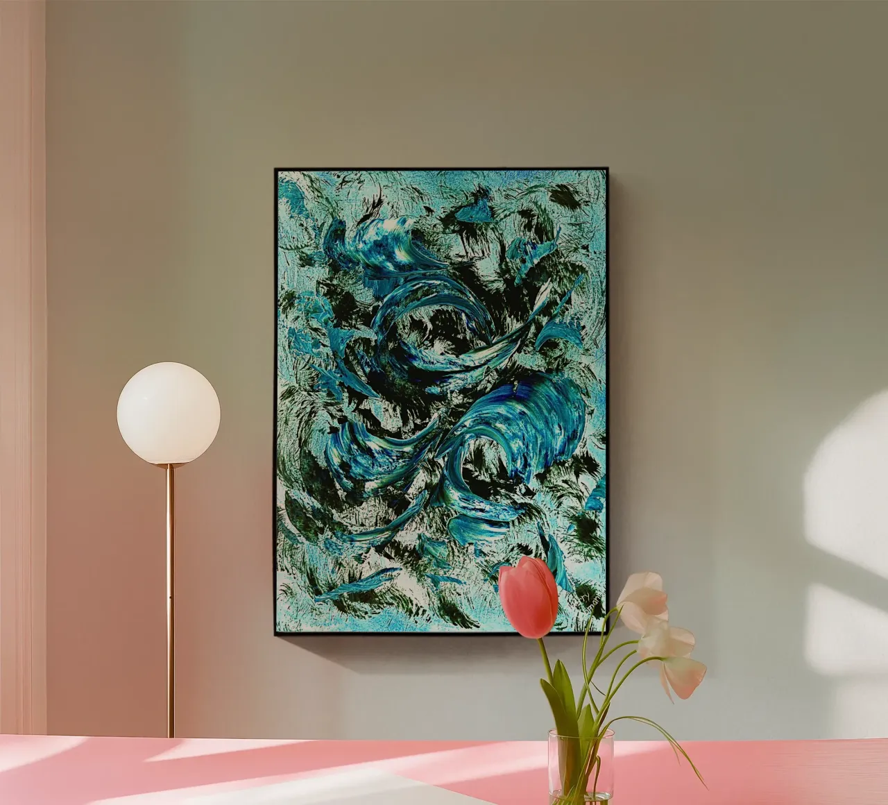 IDEAL GIFT 50 invers acrylic glass by Thierry Vobmann Abstract painting