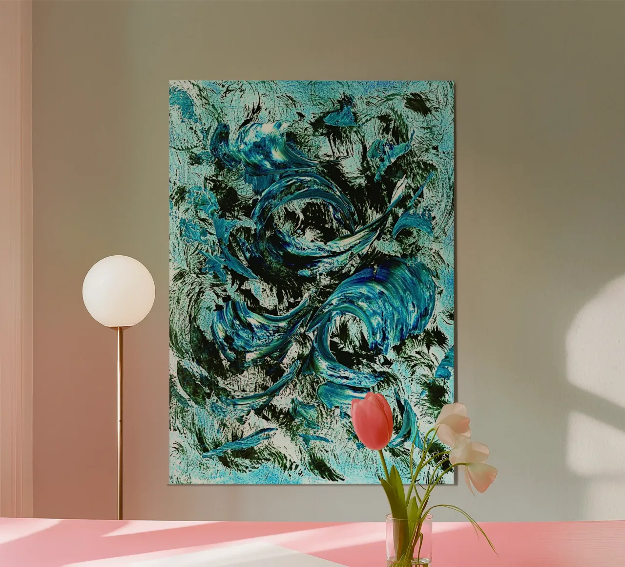 IDEAL GIFT 50 invers alluminio dibond da Thierry Vobmann Abstract painting