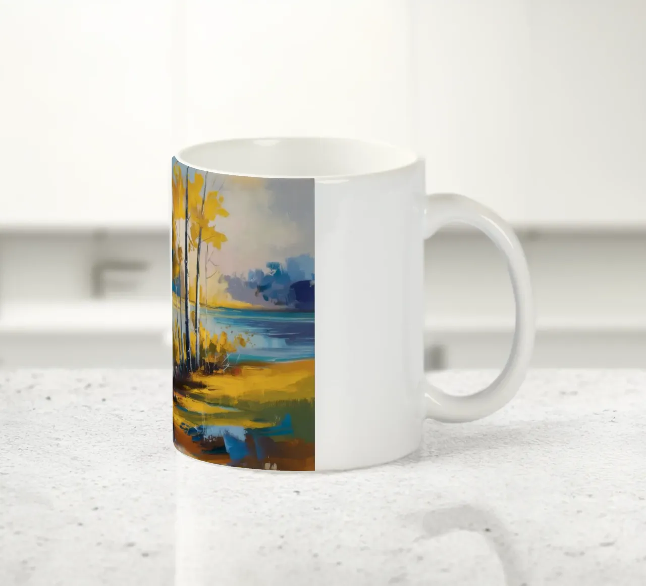 Riflesso del lago d'ambra tazza in ceramica da Celestial Harmony