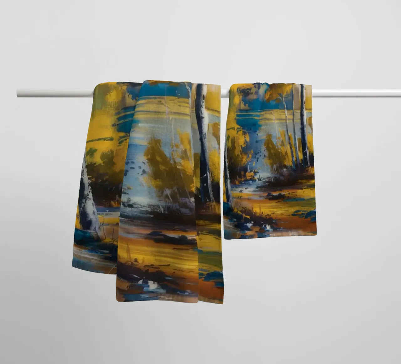 Amber Lake Reflection towel by Celestial Harmony