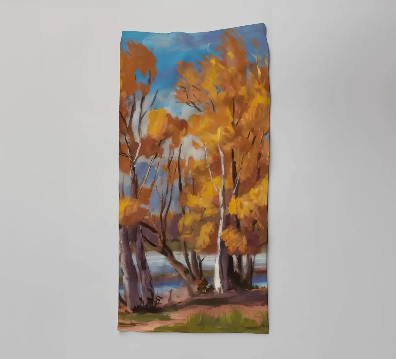 Autunno Lakeside Blaze asciugamano da bagno da Celestial Harmony