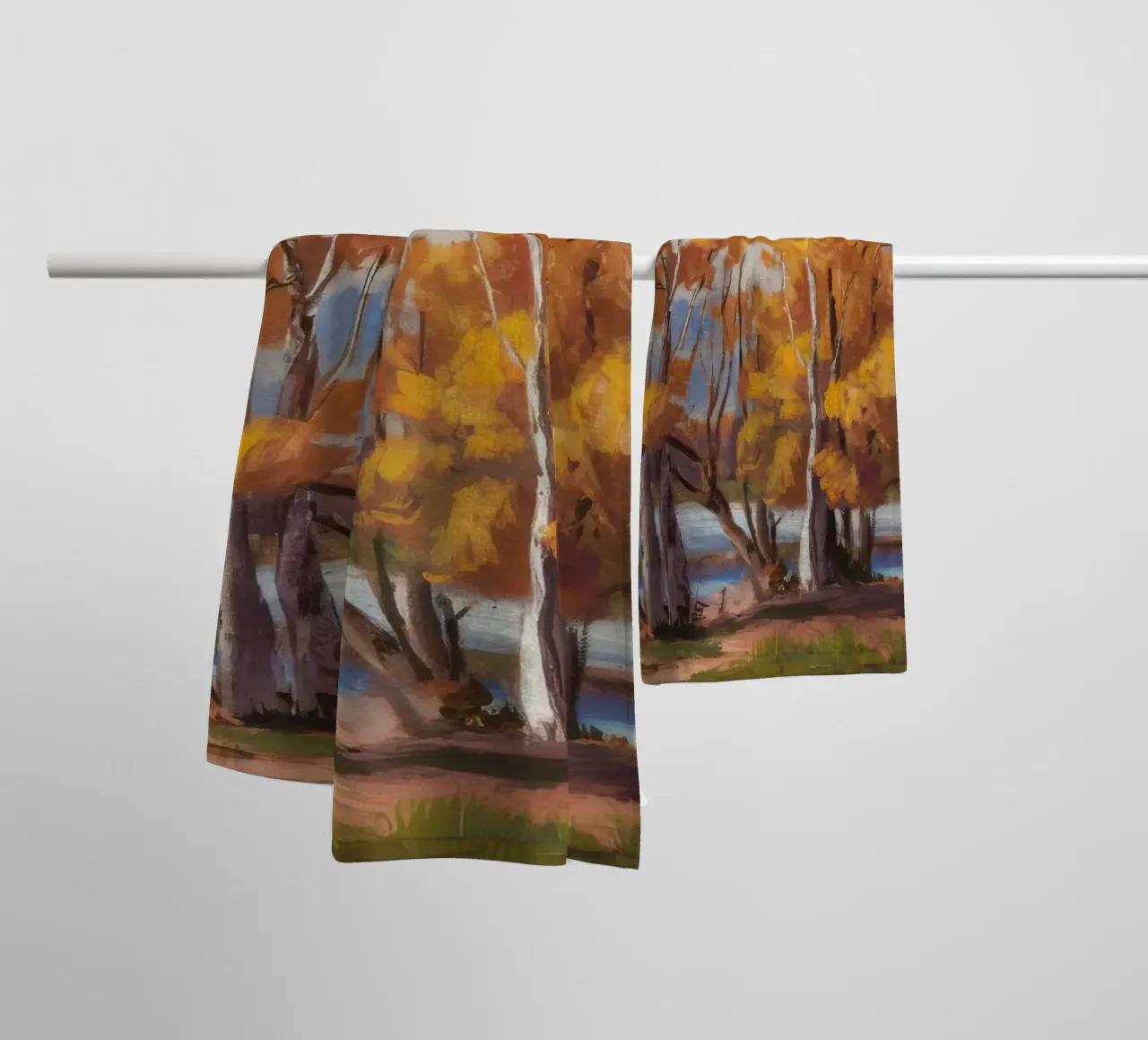 Autunno Lakeside Blaze asciugamano da bagno da Celestial Harmony
