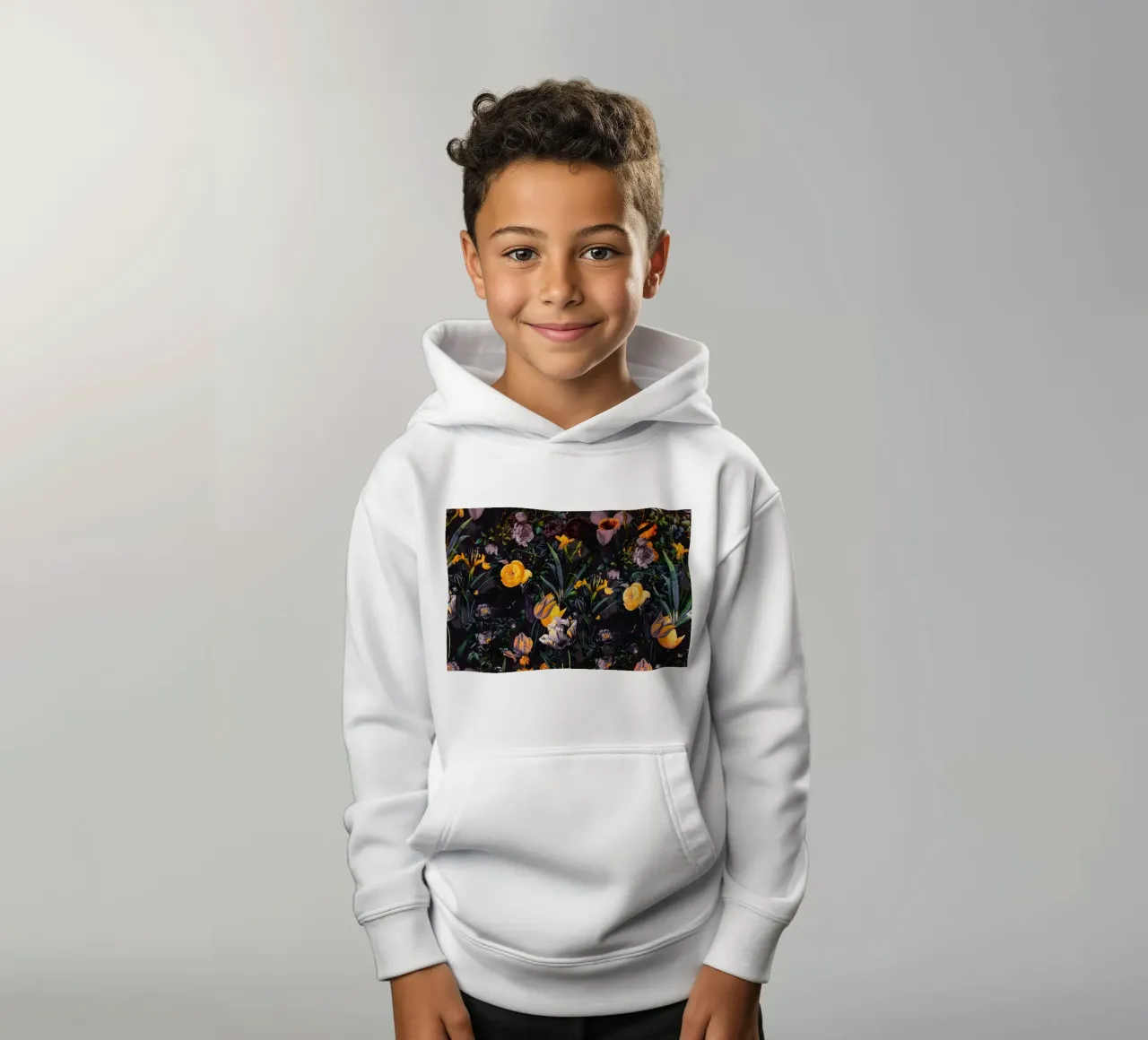 Night Forest II kids hoodie by burcukorkmazyurek