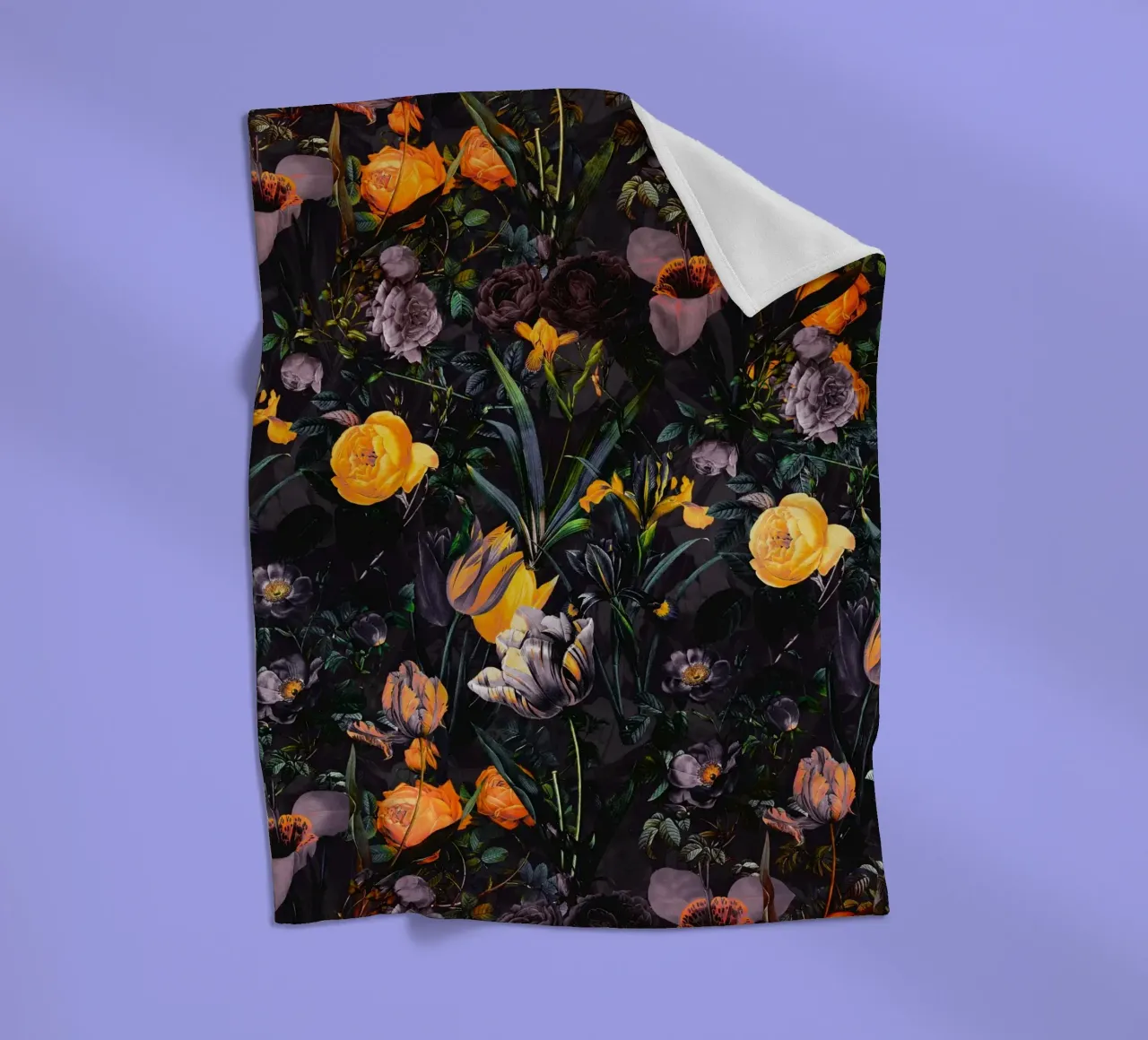 Night Forest II fleece blanket by burcukorkmazyurek