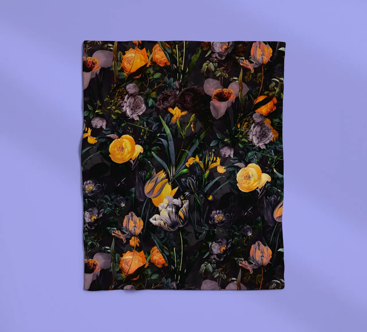 Night Forest II fleece blanket by burcukorkmazyurek