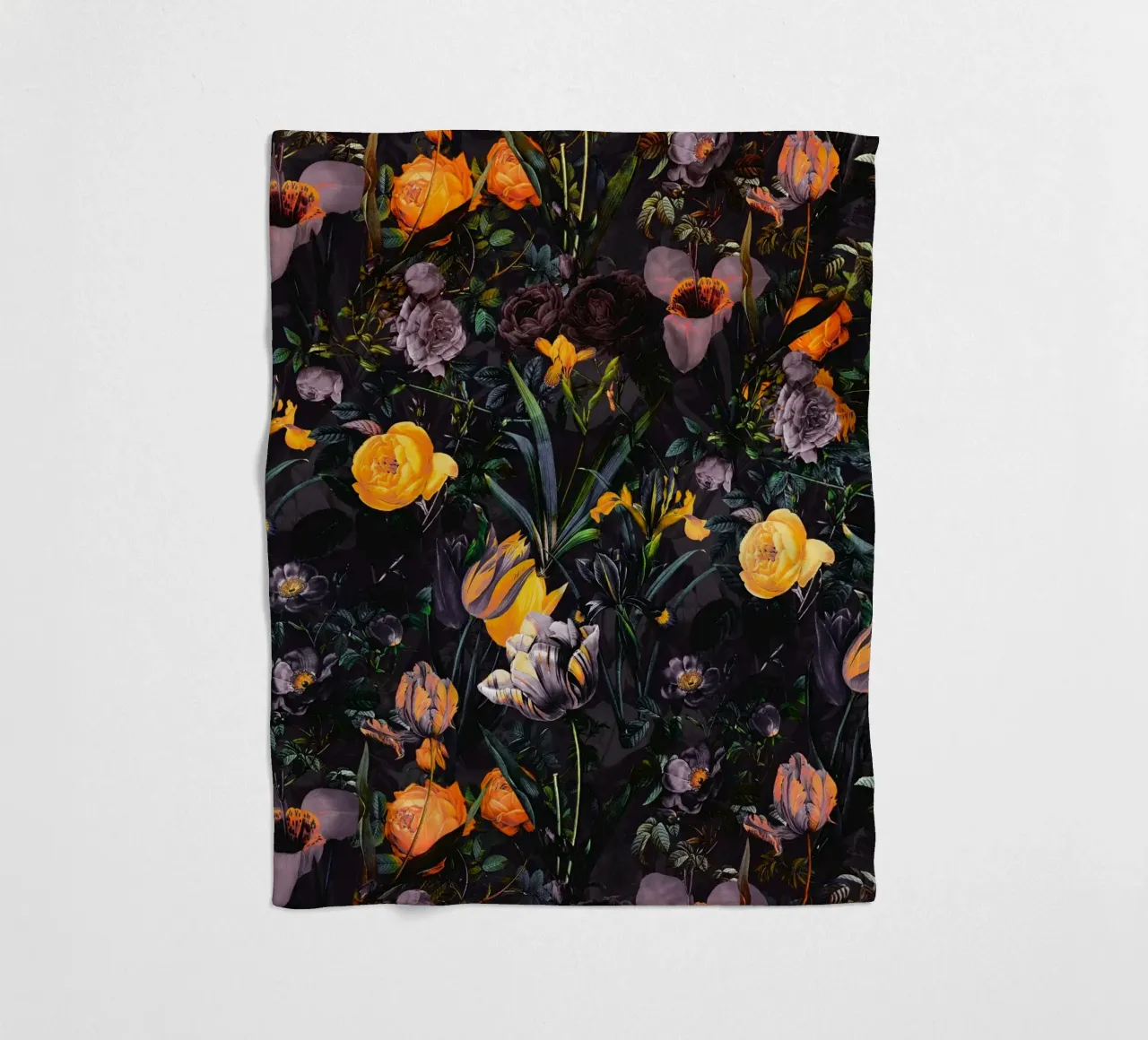 Night Forest II fleece blanket by burcukorkmazyurek