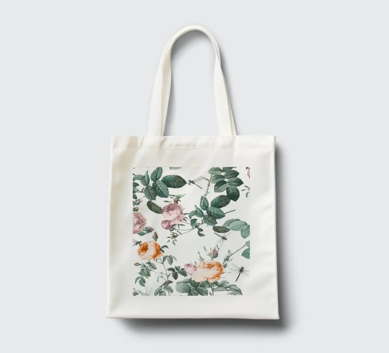 Floral and Winged Darter borsa in juta da burcukorkmazyurek