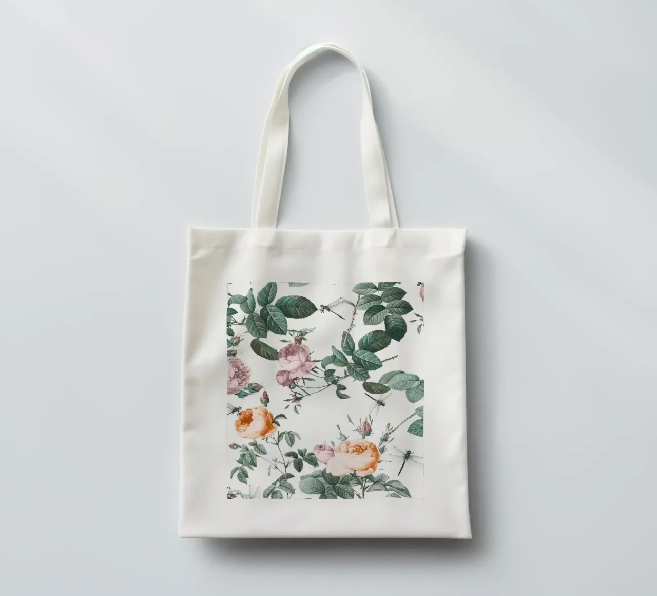 Floral and Winged Darter borsa in juta da burcukorkmazyurek