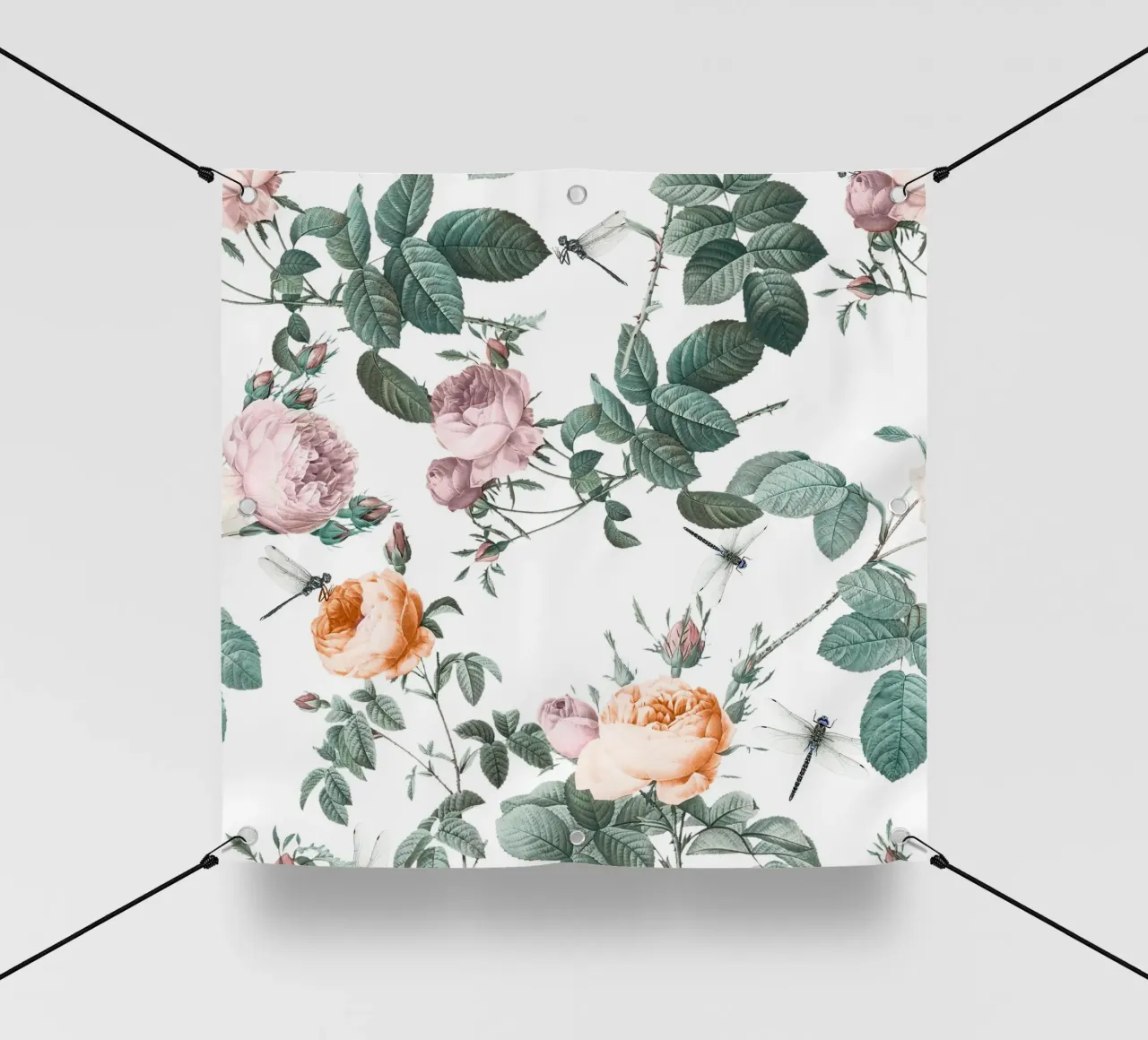 Floral and Winged Darter telo in pvc da burcukorkmazyurek