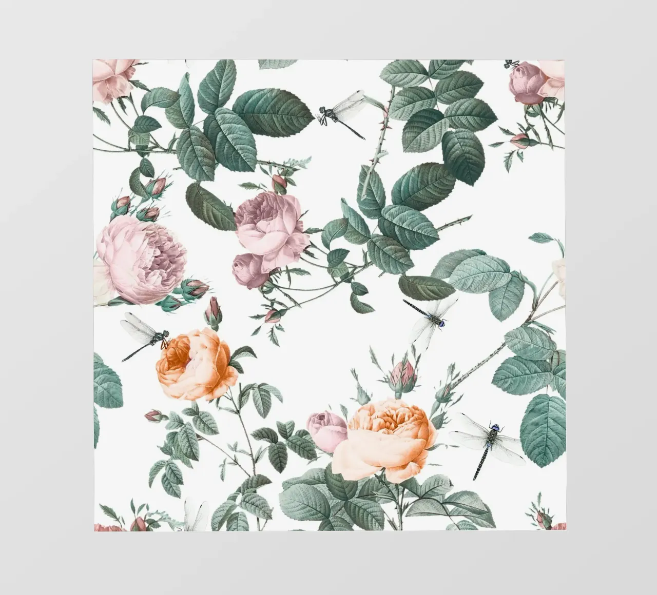 Floral and Winged Darter telo in pvc da burcukorkmazyurek
