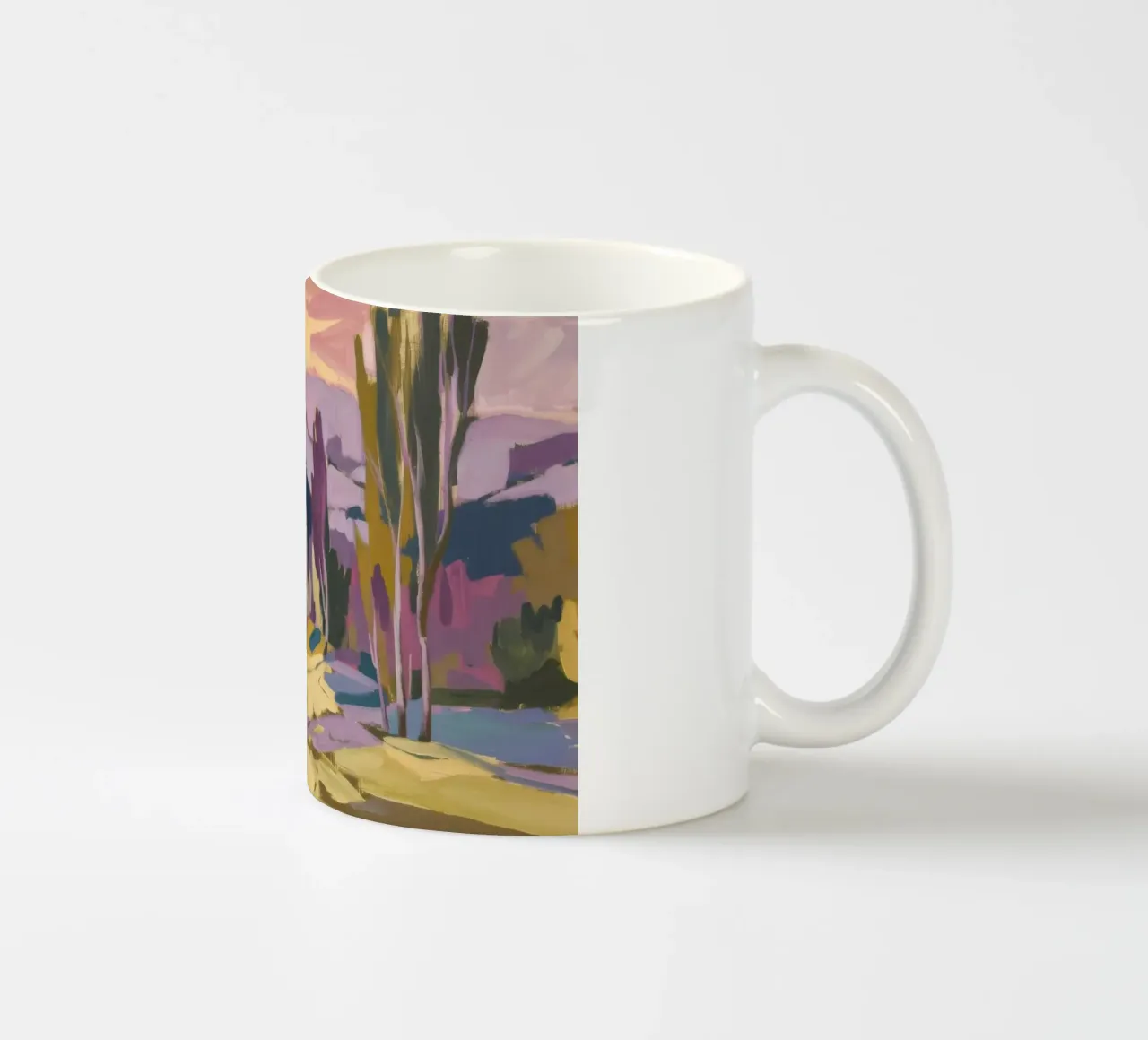 Paesaggio onirico della collina pastello tazza in ceramica da Celestial Harmony