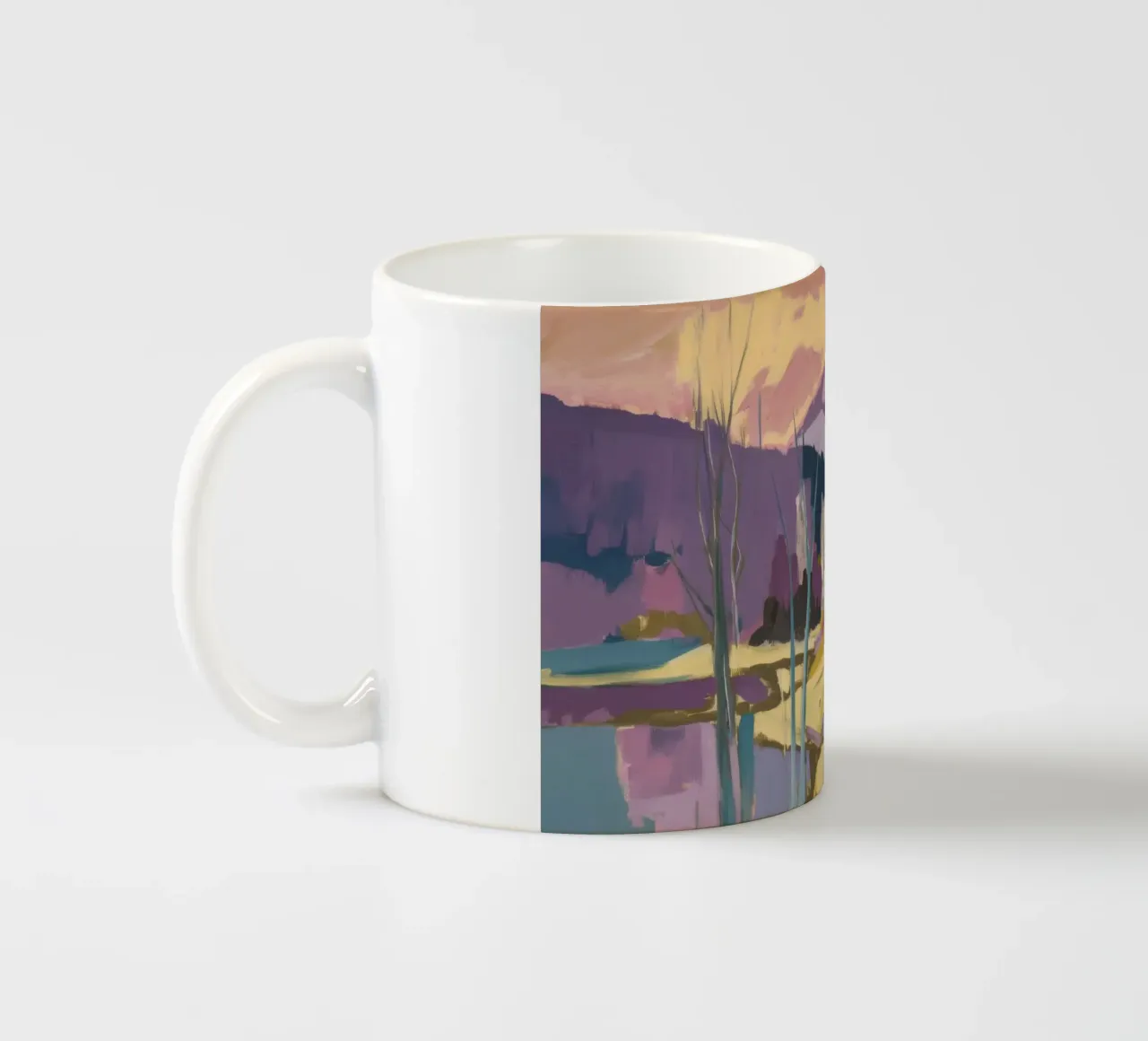Paesaggio onirico della collina pastello tazza in ceramica da Celestial Harmony