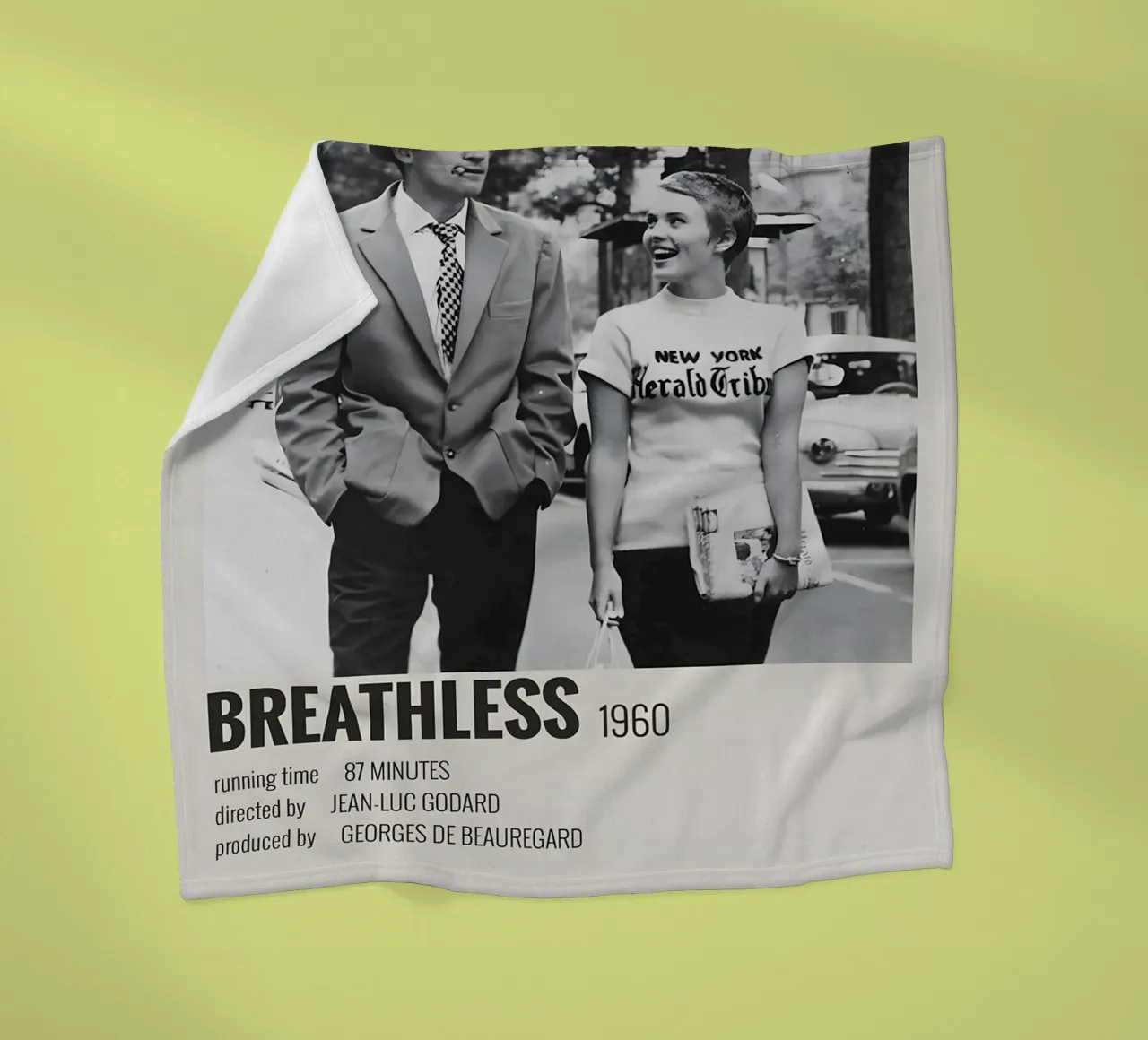 BREATHLESS 1960 fleece blanket by MVFminimalist
