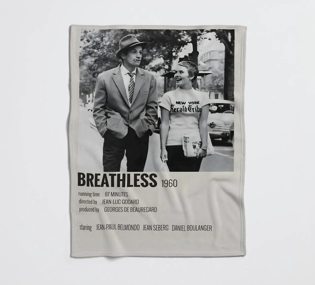 BREATHLESS 1960 fleece blanket by MVFminimalist
