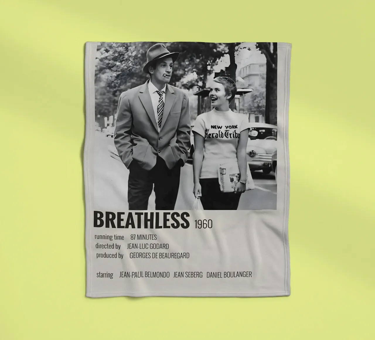 BREATHLESS 1960 fleece blanket by MVFminimalist