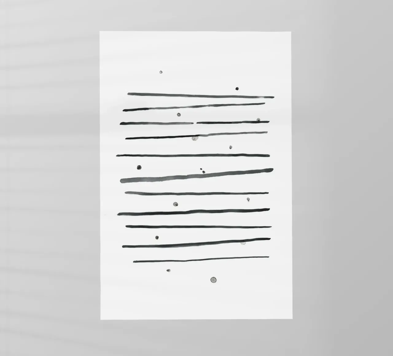 Astrazione acquerello 1 - Bianco e nero pellicola backlit da NouveauPrints