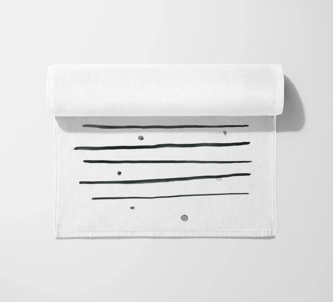 Astrazione acquerello 1 - Bianco e nero telo mare da NouveauPrints