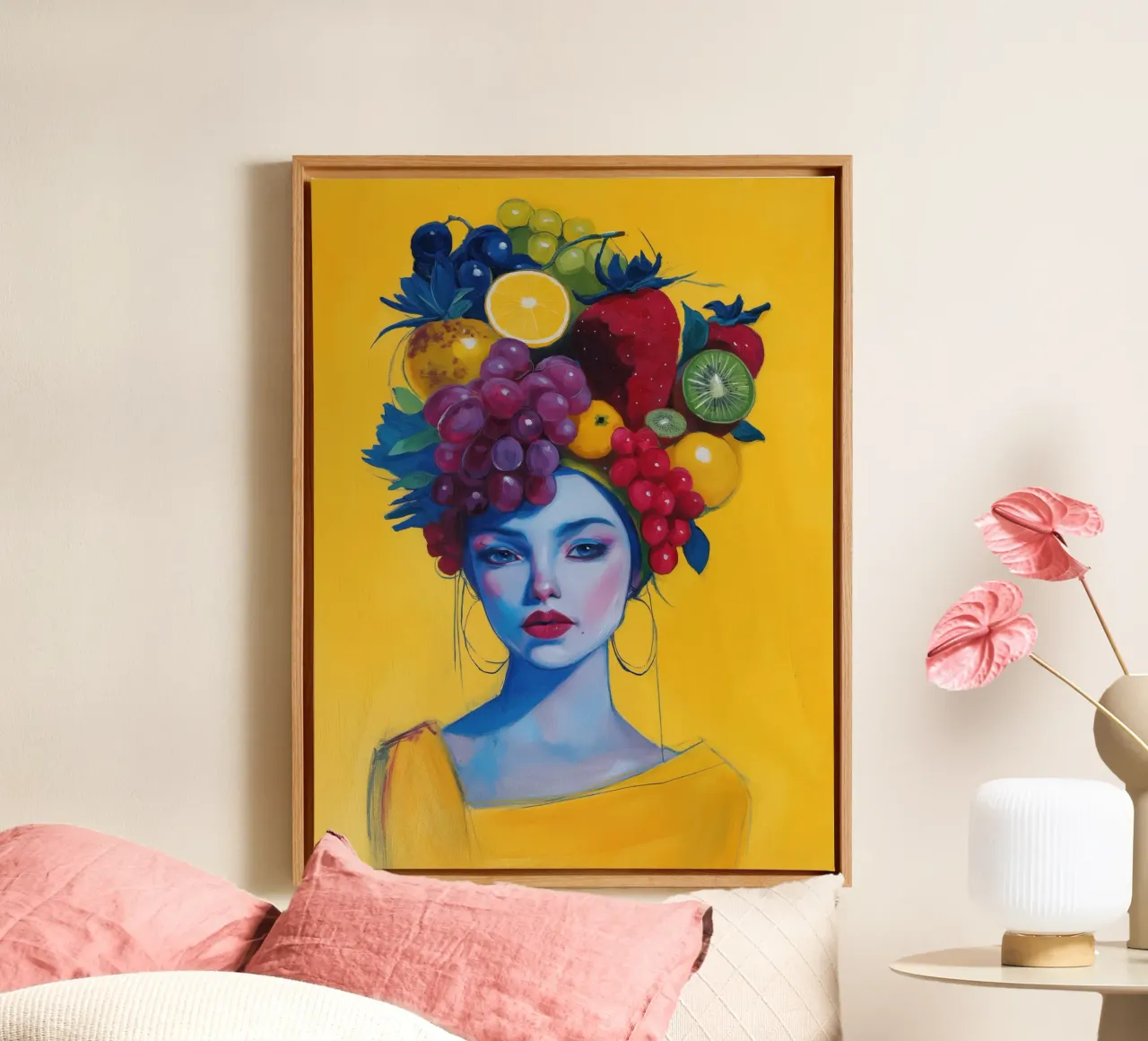 Muurkunst van Imagine canvas met Baklijst van Imagine