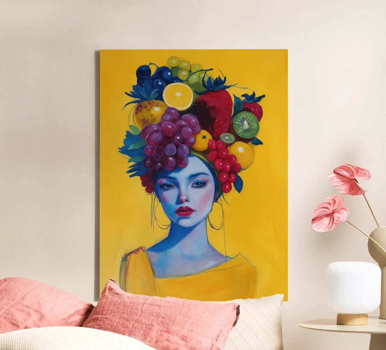 Muurkunst van Imagine canvas met Baklijst van Imagine