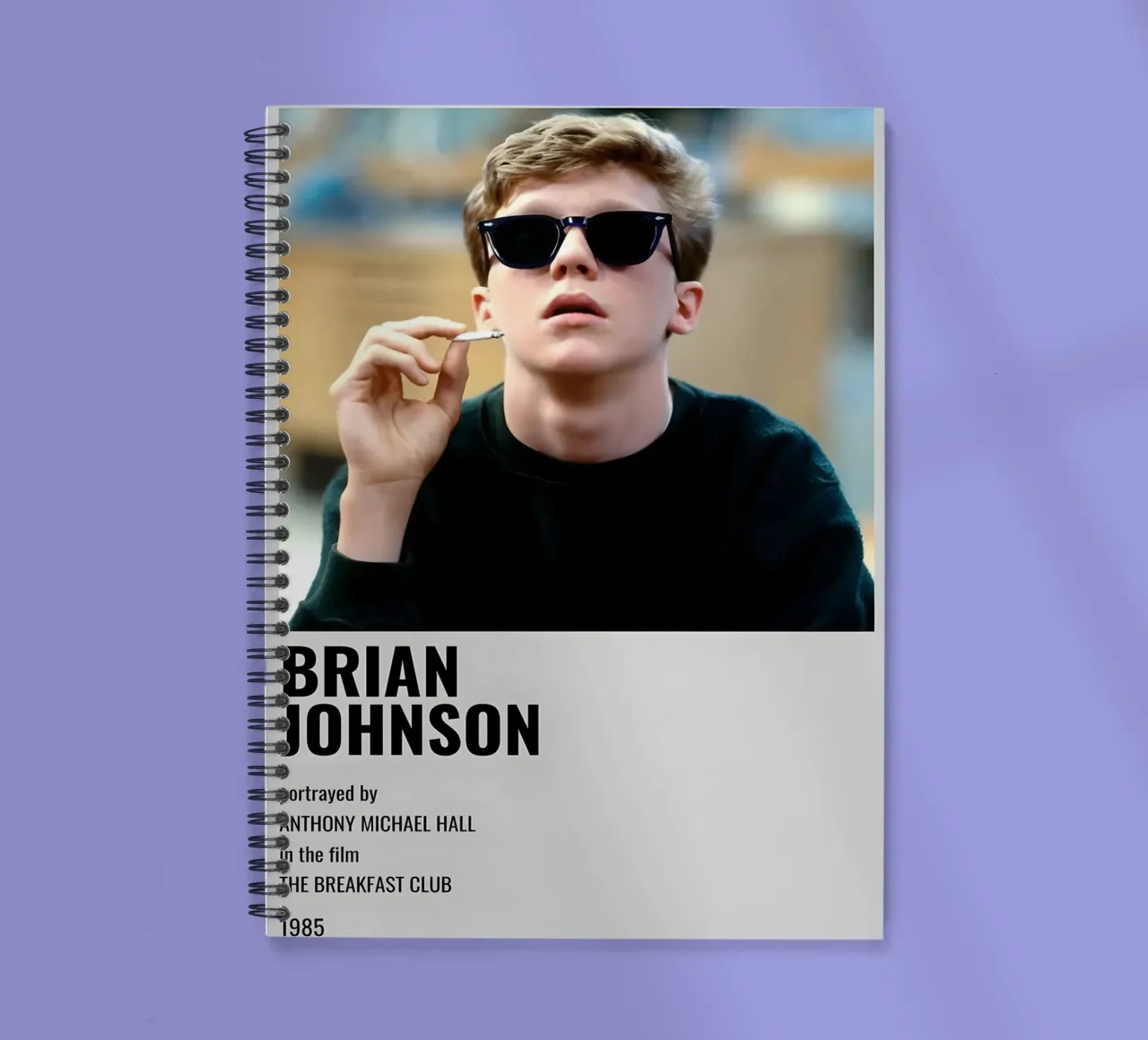 BRIAN JOHNSON spiral notebook by MVFminimalist