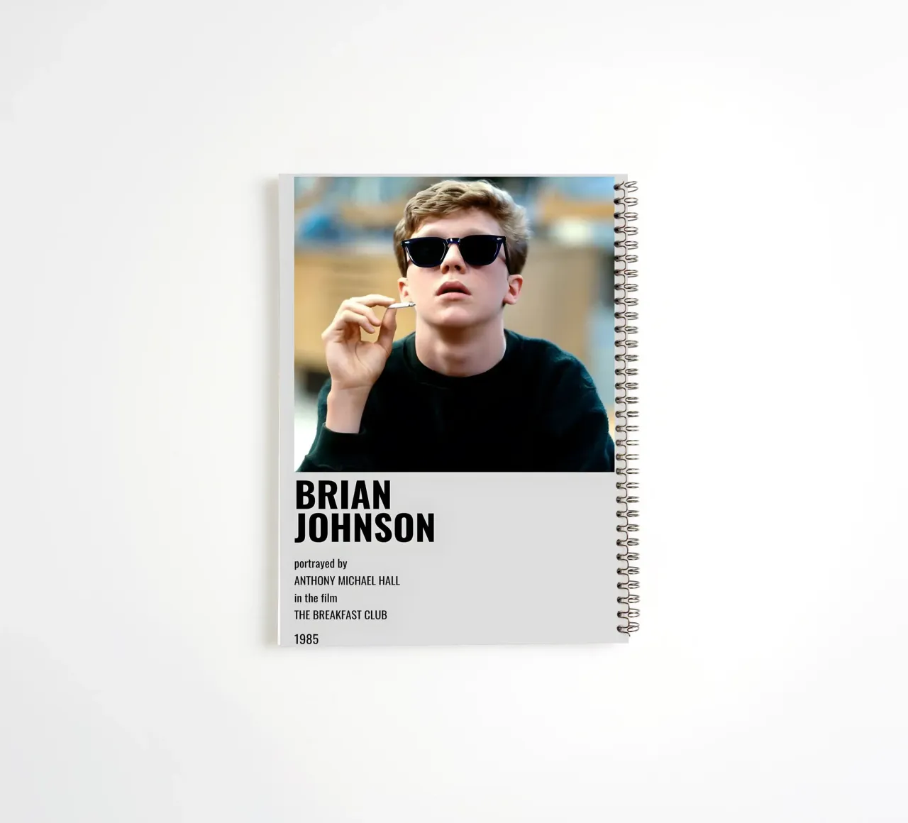 BRIAN JOHNSON spiral notebook by MVFminimalist