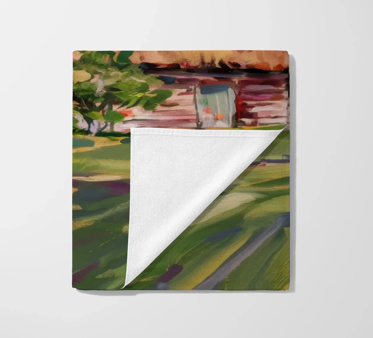 Thatch Roof Repose beach towel by Celestial Harmony