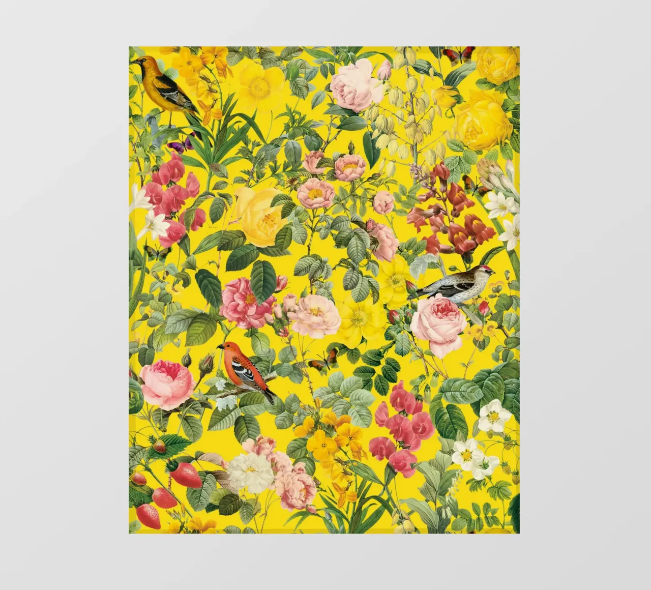 Floral and Birds - Colorful telo in pvc da burcukorkmazyurek