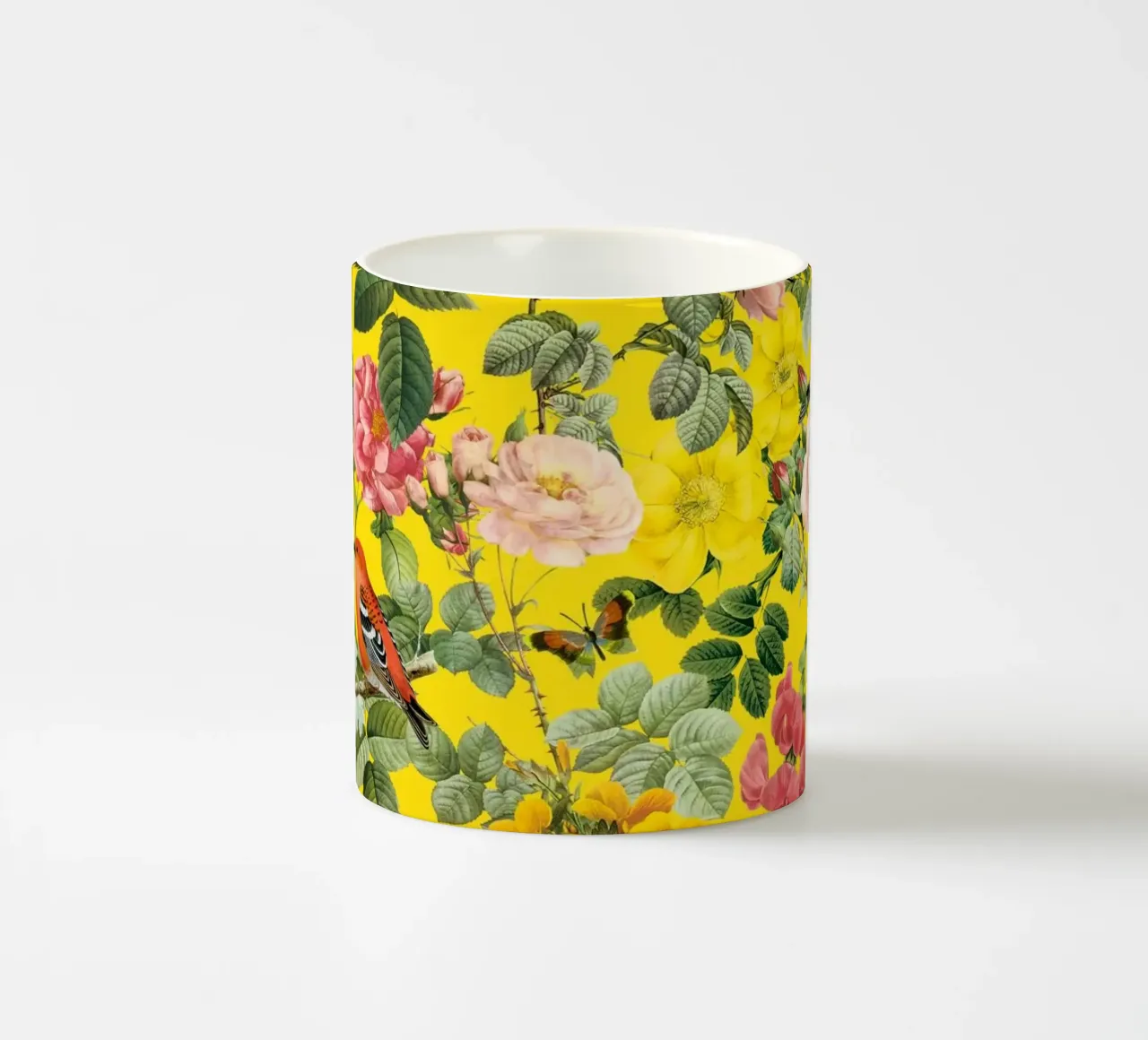 Floral and Birds - Colorful tazza in ceramica da burcukorkmazyurek
