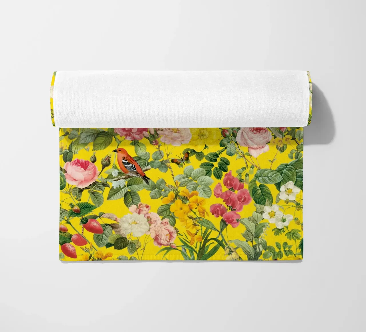 Floral and Birds - Colorful telo mare da burcukorkmazyurek