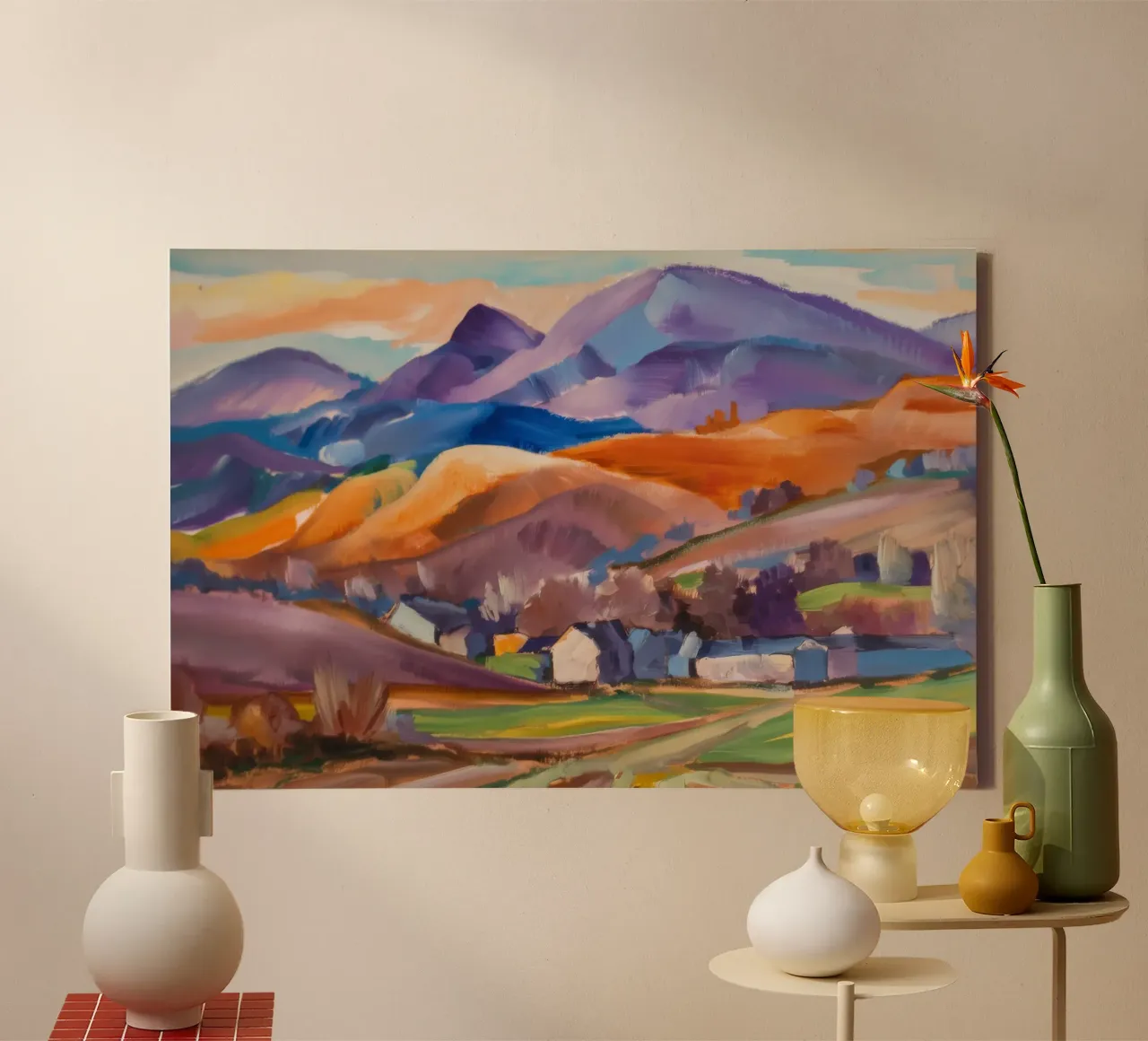 Borgo della Valle d'Autunno tela con Cornice a cassetta da Celestial Harmony