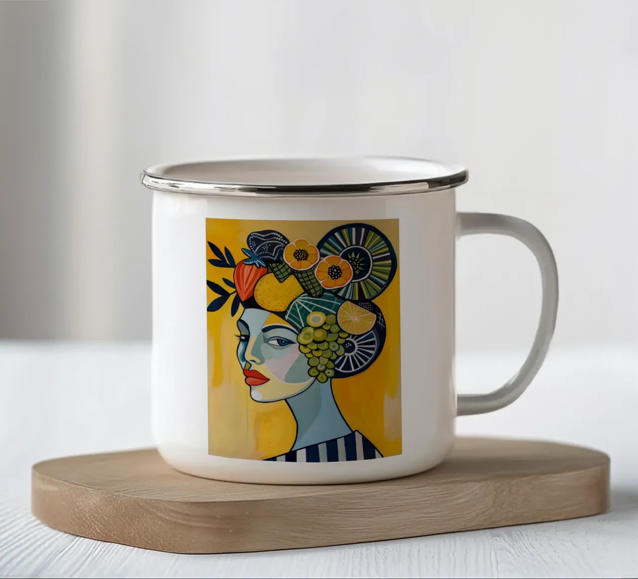 Arte da parete di Imagine tazza in smalto da Imagine