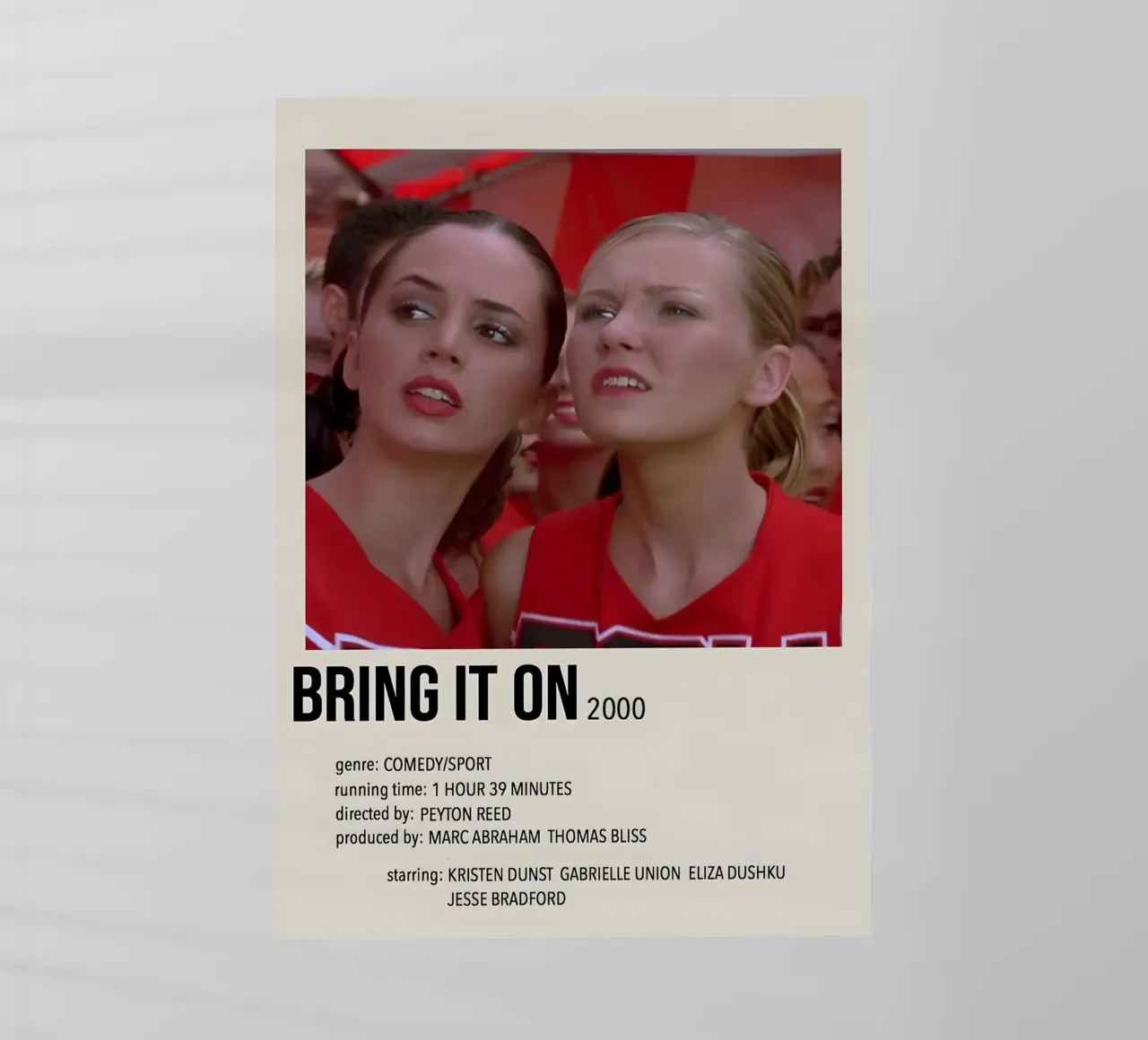 BRING IT ON 2000 pellicola backlit da MVFminimalist