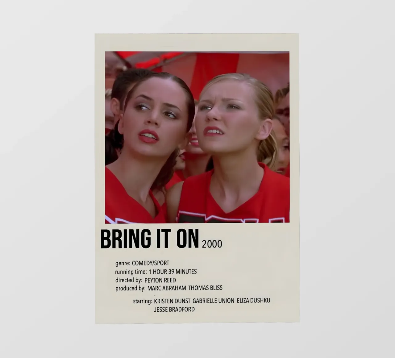 BRING IT ON 2000 telo in pvc da MVFminimalist