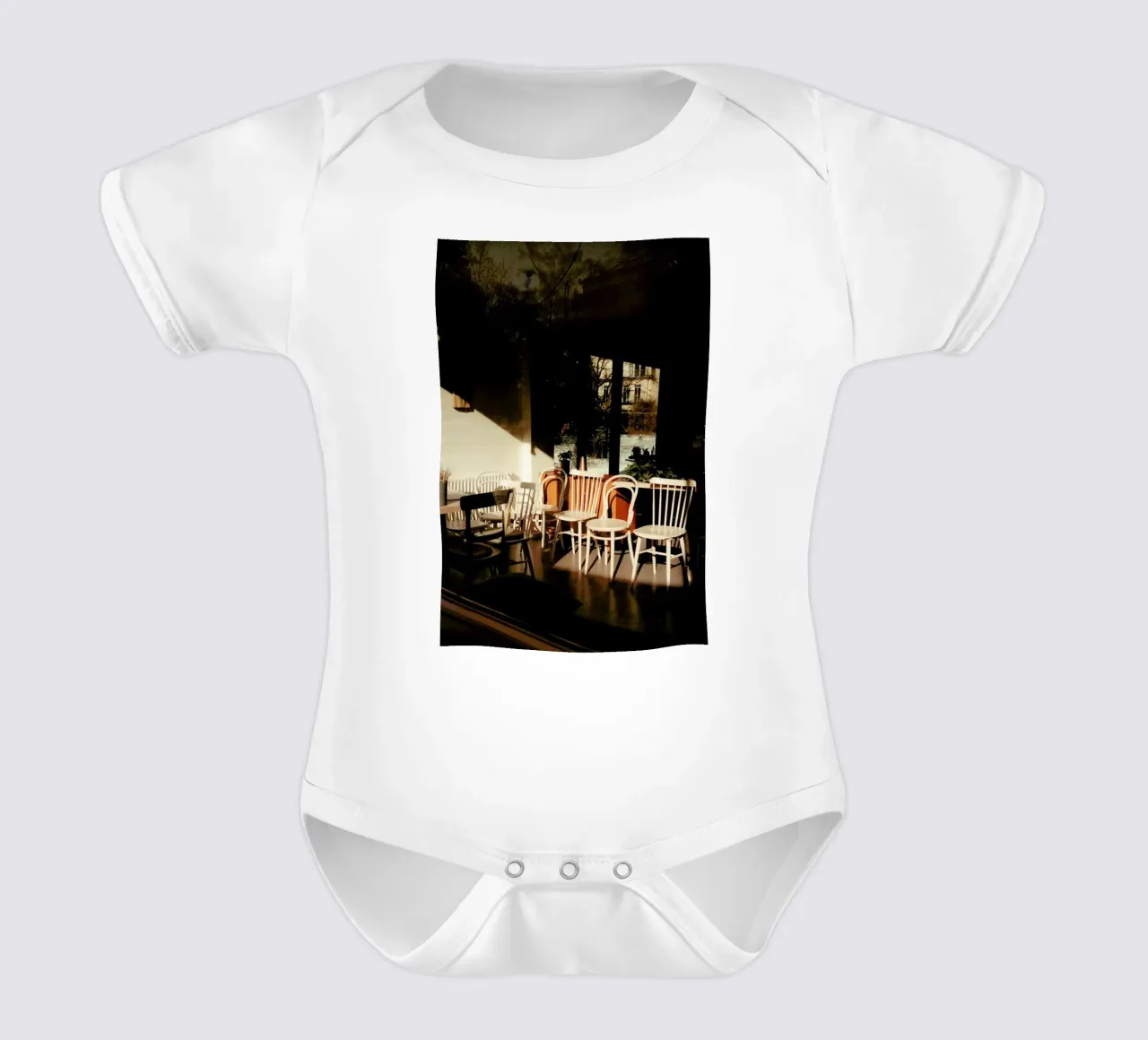 Analog Vibes Kurzarm Babybody von Sebastian Hilgetag