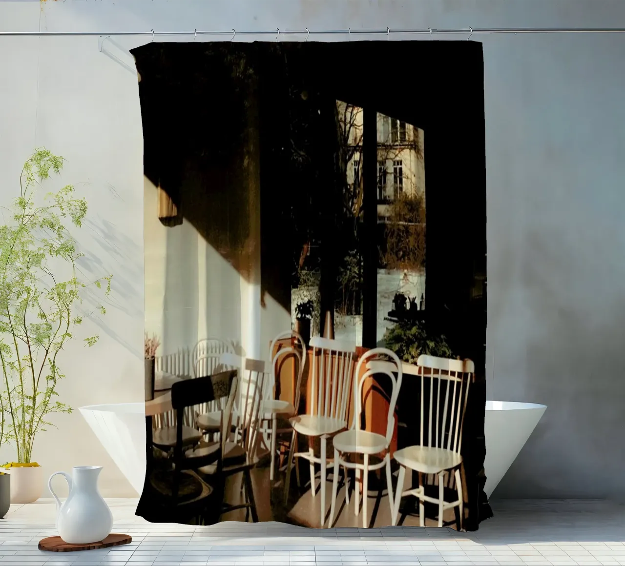 Analog Vibes tenda da doccia da Sebastian Hilgetag