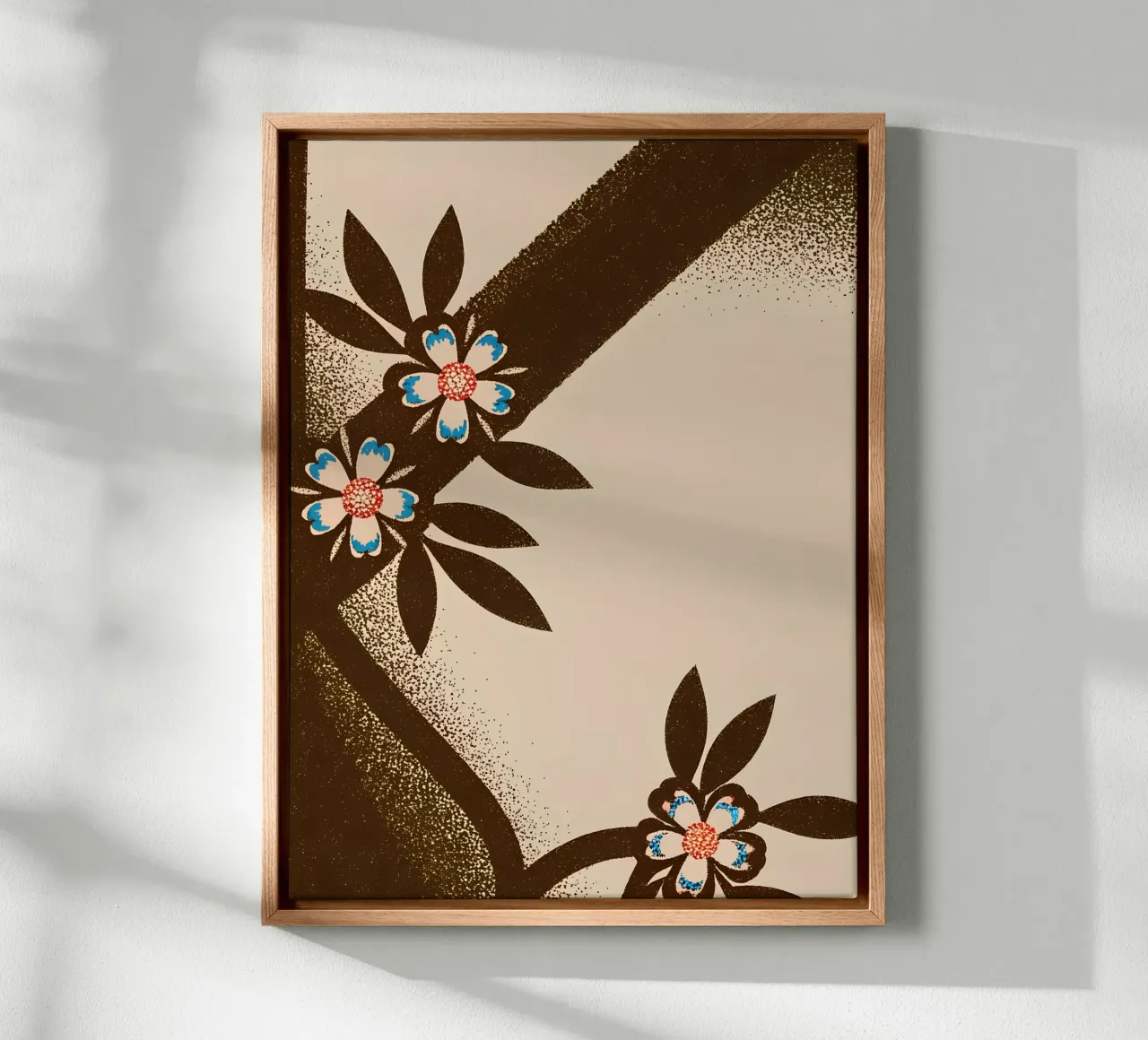 Bloem Pettern canvas met Baklijst van SOUL SHOP