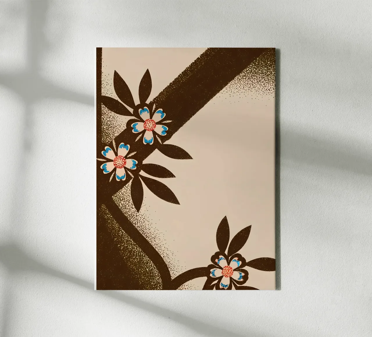 Bloem Pettern canvas met Baklijst van SOUL SHOP
